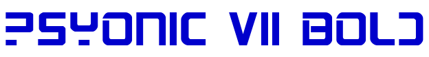 PsYonic VII Bold font